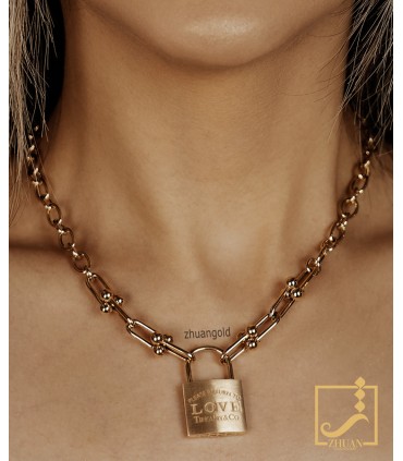 گردنبند با آویز و قفل تیفانی ژوان گلد گالری